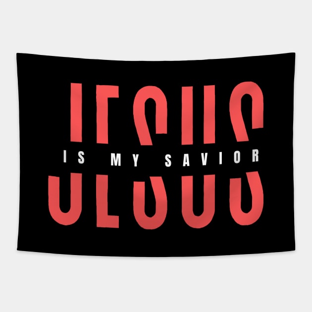 Jesus Is My Savior | Christian Typography Tapestry by All Things Gospel