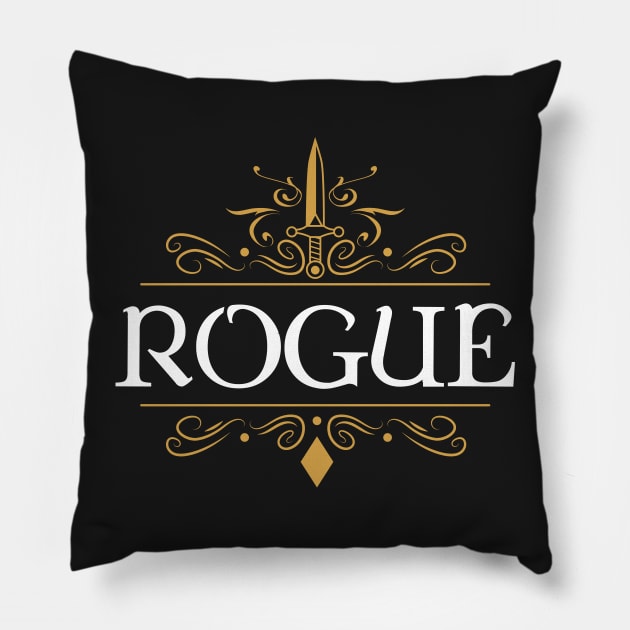 RPG Rogue Rogues WoW Dungeons Crawler and Dragons Slayer Pillow by pixeptional