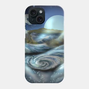 Awa Prefecture whirlpool rapids on a dark starry night in Japan Phone Case