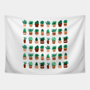 Potted Plants Pattern Tapestry