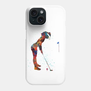 Girl golfer Phone Case