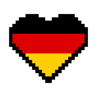 German Flag Pixel Art, Germany Flag  pixel art T-Shirt