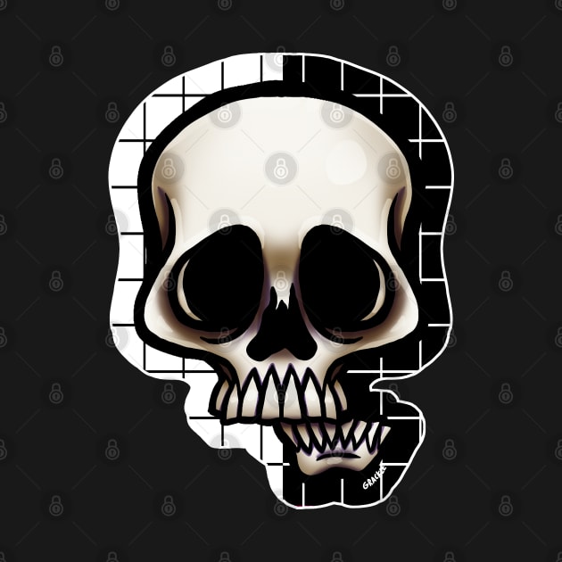 Split Grid Skull by Jan Grackle