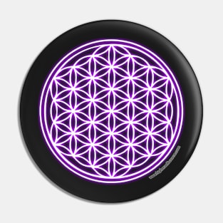 Purple Flower of Life Pin