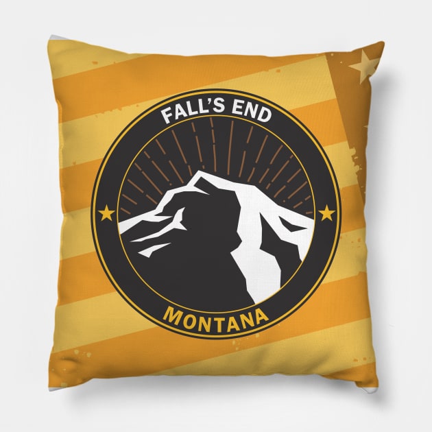 Fall's End Flag Pillow by cxtnd