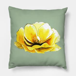 YELLOW PRICKLY PEAR CACTUS FLOWER Pillow