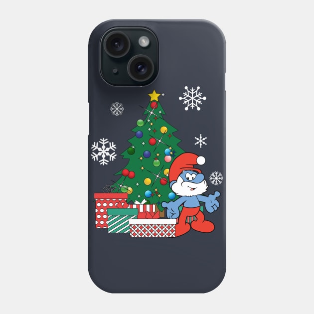 Papa Smurf Around The Christmas Tree Phone Case by Nova5