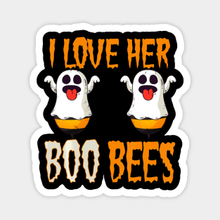 I Love Her Boo Bees Matching Couples Halloween Costume Magnet