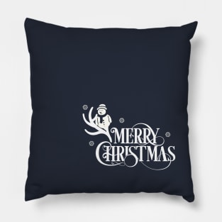 Merry Christmas Snowball With Cute Santa - Merry Christmas Gift Pillow