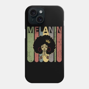 Melanin Graphic T-Shirt Afro Woman Phone Case