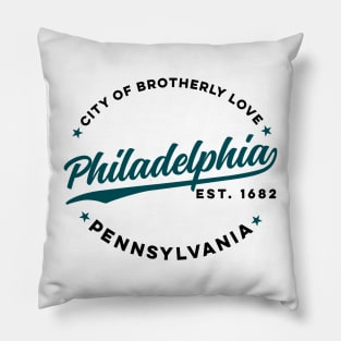 Vintage Philadelphia City of Brotherly Love USA Pillow