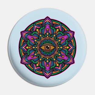 Mandala Indian eye Pin