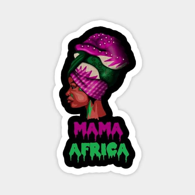 Mama Africa, Proud African Woman Magnet by logiamerch