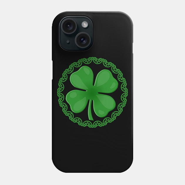 St. Patrick's Day Irish Clover Phone Case by POD Creations