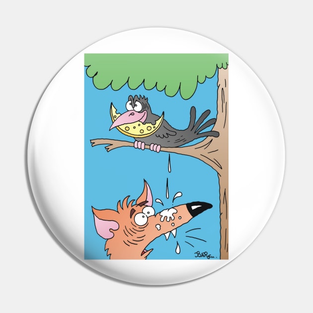 A Crow and a fox Pin by varus