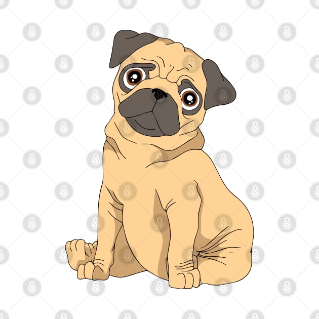 Pug - Cute Pug Dog by KC Happy Shop