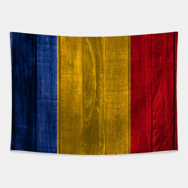 Flag of Romania - Wood Tapestry by DrPen