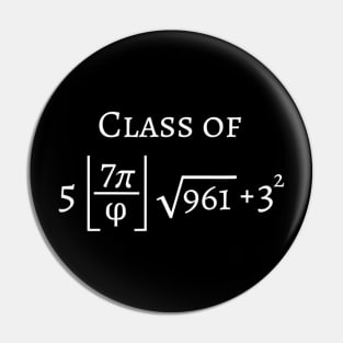 Class Of 2024 Math Geek Funny Pi 8th Grade Graduation Gift T shirt Pin