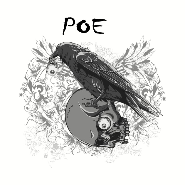 Poe's Raven, Inspired By Edgar Allan Poe by VintageArtwork