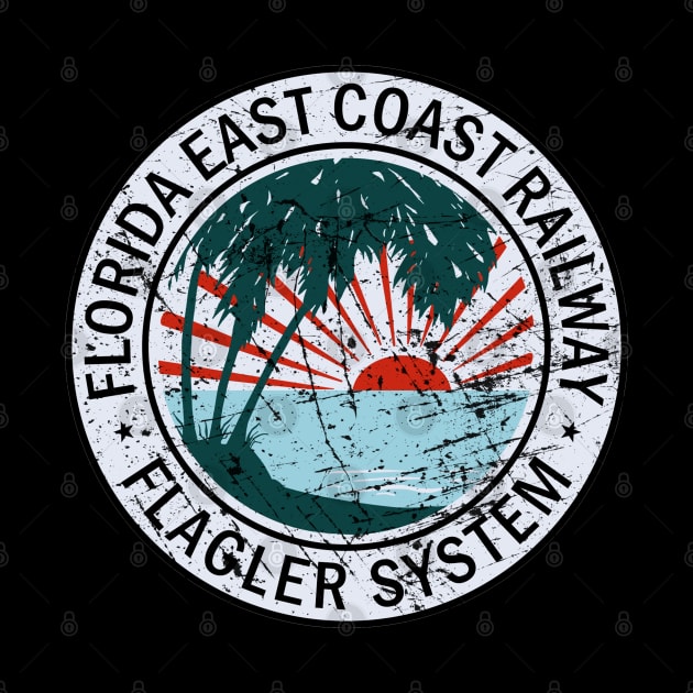 Distressed Florida East Coast Railway by Railway Tees For All