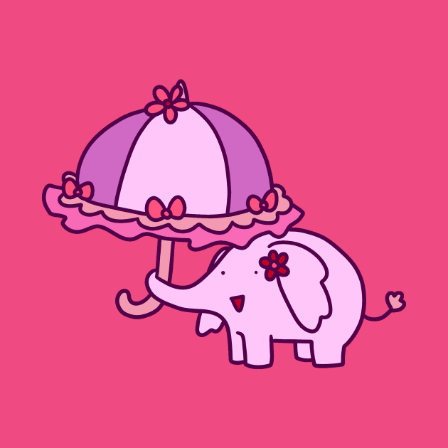 Girly Umbrella Elephant by saradaboru