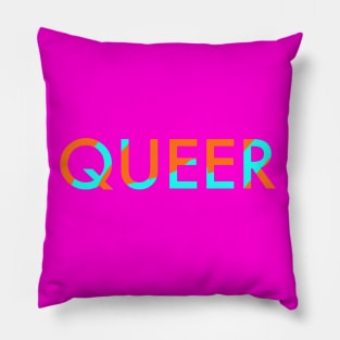 queer neon Pillow