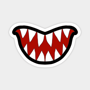 Funny Cartoon Monster Big Sharp teeth Smile Magnet