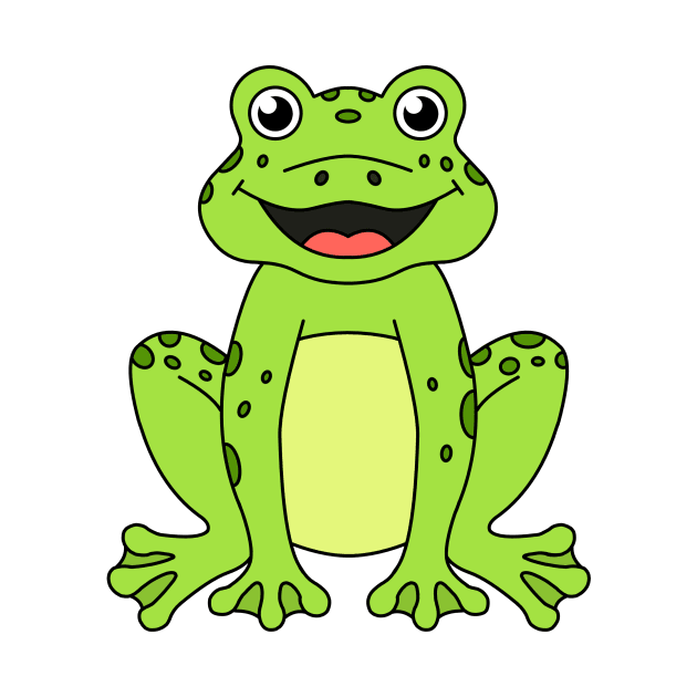 Cute Happy Frog River and Lake animal by Cute Tees Kawaii