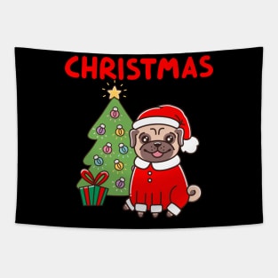 Funny Matching Ugly Christmas Sweatshirts for Dog Lovers Tapestry