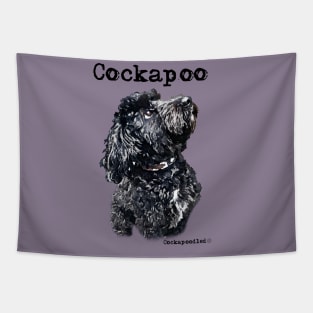 Black and White Cockapoo / Spoodle and Doodle Dog Tapestry