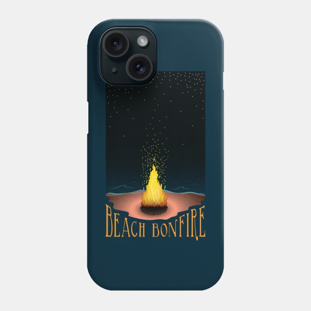 Beach Bonfire Phone Case by RudDesigns