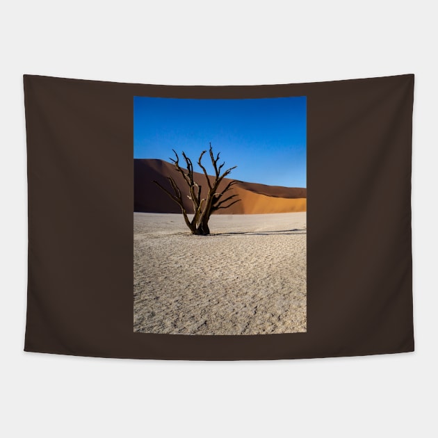 Tree on the salt pan. Tapestry by sma1050