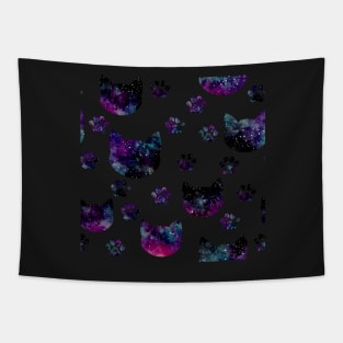 Galaxy and Cat's Footprints Tapestry