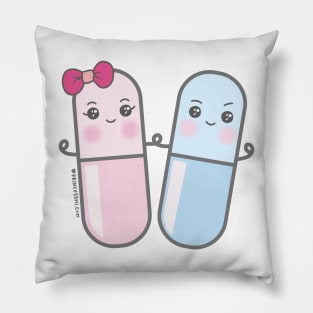 cute pills cartoon Pillow