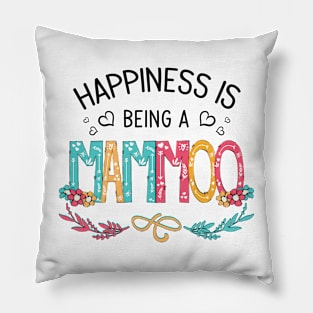 Happiness Is Being A Mammoo Wildflowers Valentines Mothers Day Pillow