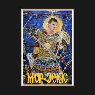 MVP Nikola Jokic As Holy Warrior on 14th century Serbian Orthodox Fresco T-Shirt