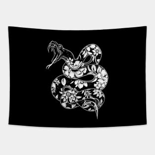 Floral snake Tapestry