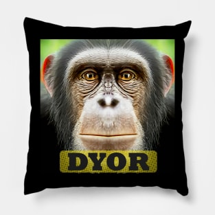 DYOR Funny Monkey Humorous Apes Animals Pillow