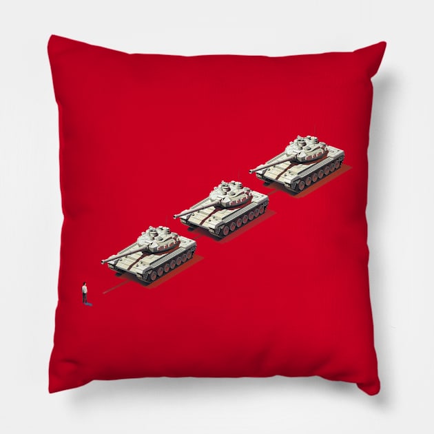 Tiananmen man Pillow by WickedAngel