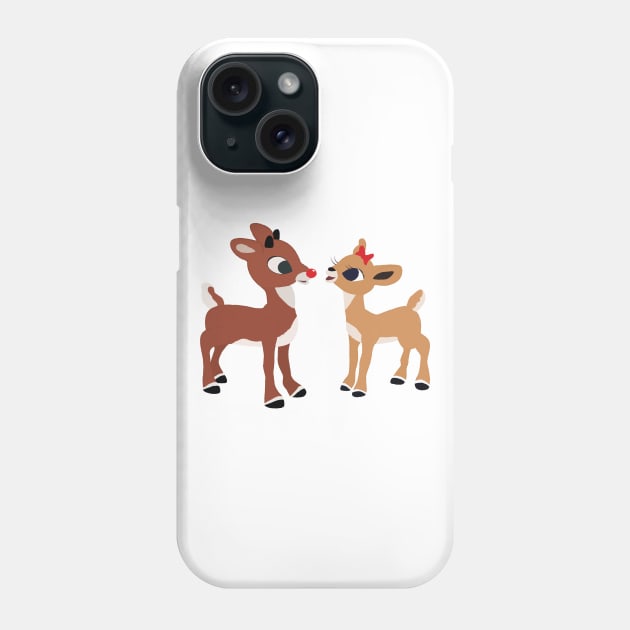 Classic Rudolph and Clarice © GraphicLoveShop Phone Case by GraphicLoveShop