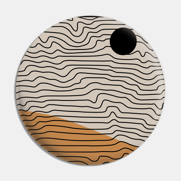 Black Sun On A Desert View Pin by SYLPAT