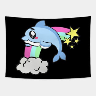 cute dolphin design whale fish animal welfare dolphin Tapestry