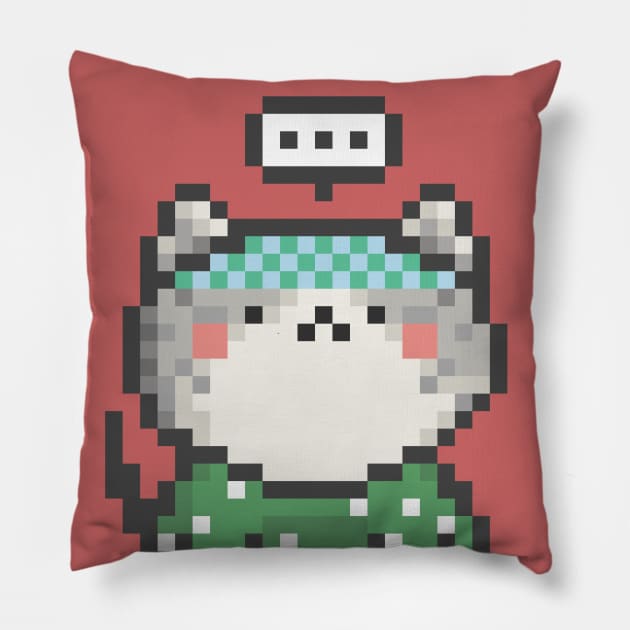 Pixel Cat 158 Pillow by Infinite Mew Mew