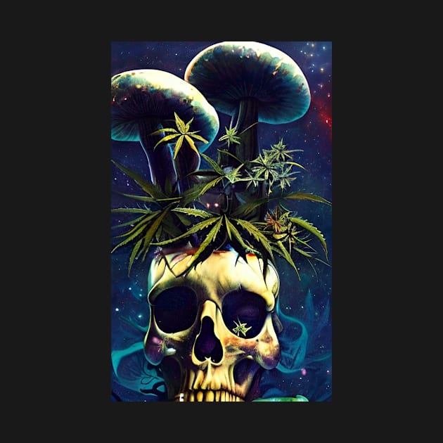 HEAD POT psychedelic skull by Stonerin