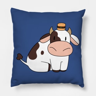 Burger Cow Pillow