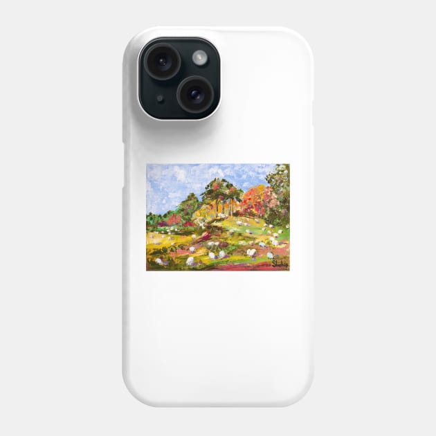 Lambs In The Meadow Phone Case by NataliaShchip