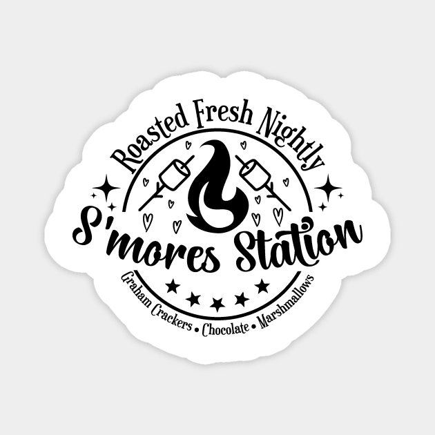 S'mores Station Camping Shirt Magnet by Teresa's Store 1