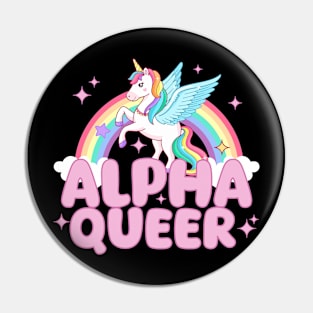 Alpha Queer Unicorn Pride Pin