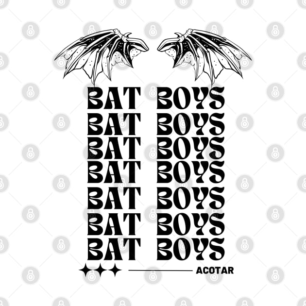 Bat Boys ACOTAR, The Night Court, ACOTAR, A Court Of Thorns And Roses, Bookish, Gift For Her, Gifts For Reader by LitLooksCo