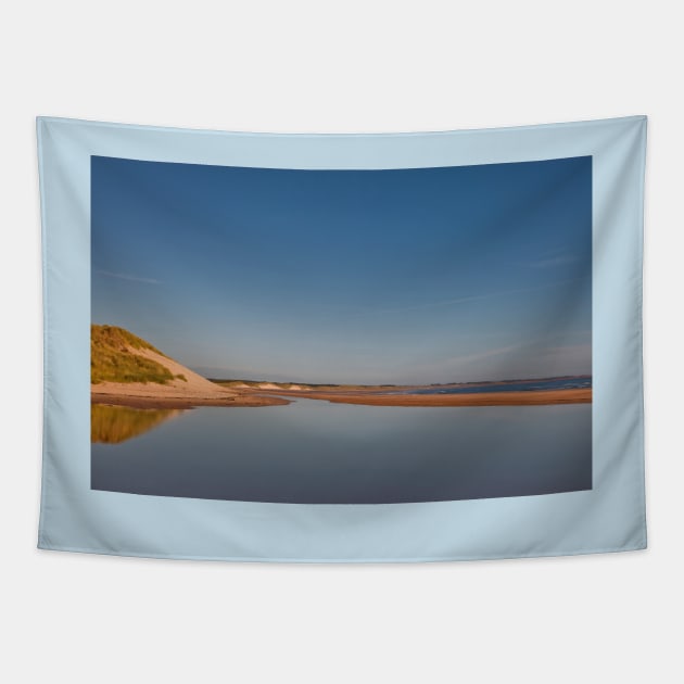 September Blue on Druridge Bay Tapestry by Violaman